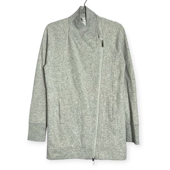 Lululemon Back to It Wrap Jacket SIZE 4 Heathered Gray Fleece Sweatshirt - Picture 1 of 11